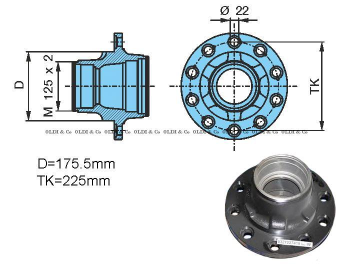 34.062.19334 / 
       
                          Hub without bearings